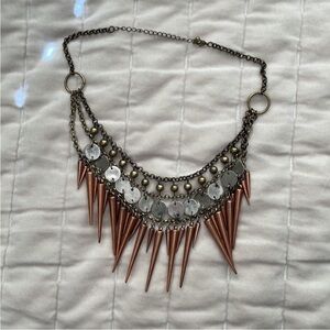 🎉FINAL PRICE 🎉 Gold and Brown Bohemian Bib Necklace with Medallions